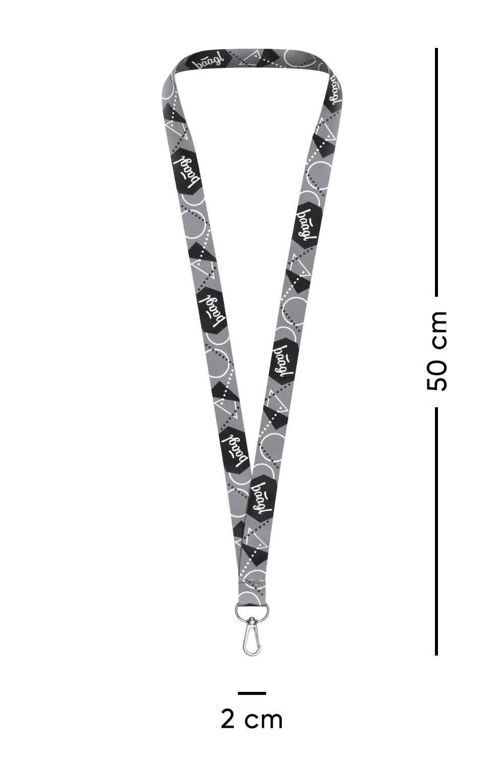 Long keychain - lanyard, gray