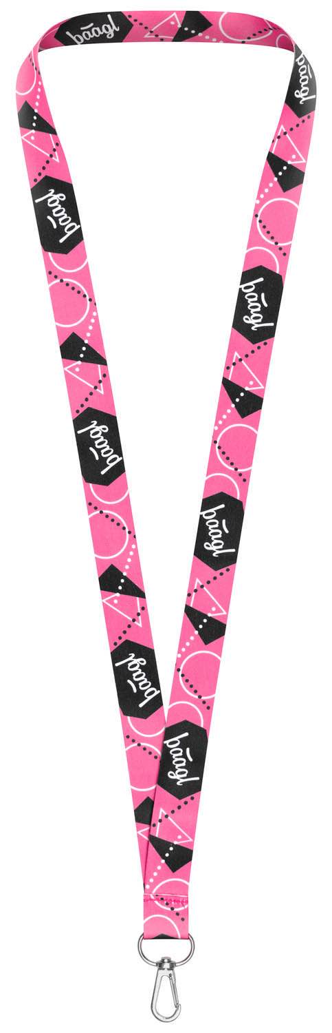 Long keychain – lanyard, pink