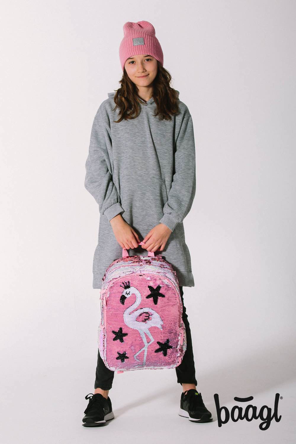 School backpack Fun Flamingo