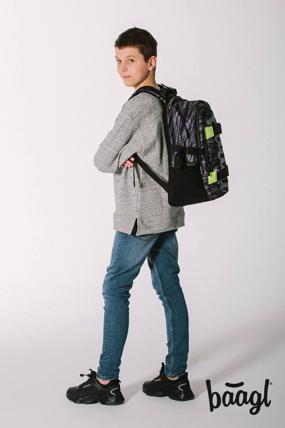 School backpack Skate Grey