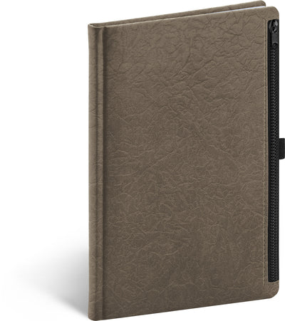 Notebook Hardy, brown, lined, 13 × 21 cm