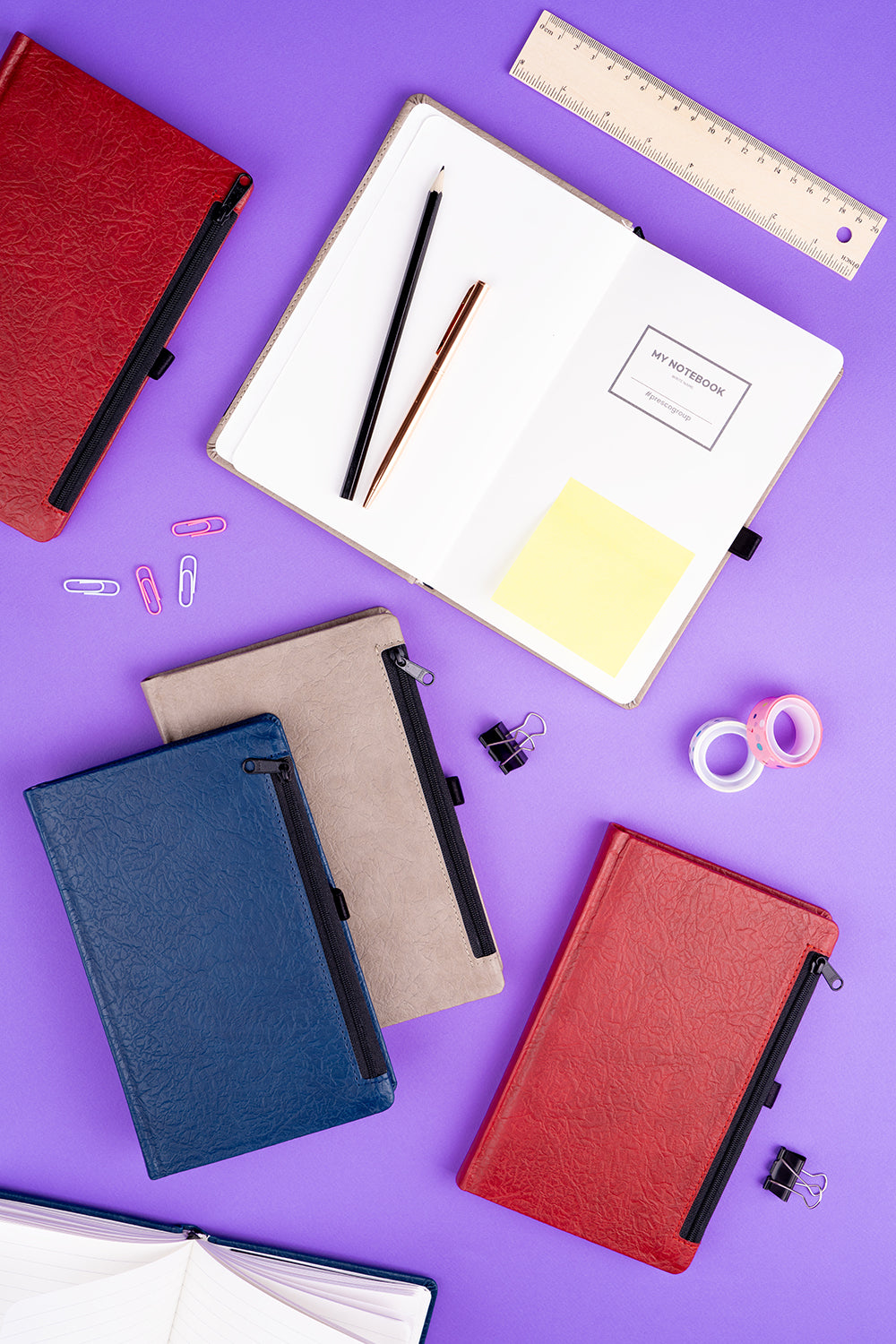 Notebook Hardy, blue, lined, 13 × 21 cm