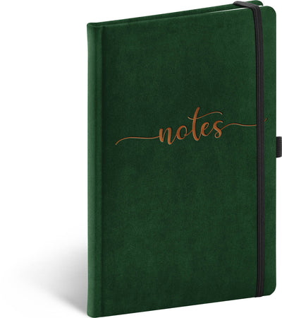 Notebook Velvet, Typo, lined, 13 × 21 cm