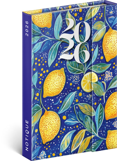 Magnetic weekly planner Lemons 2026, 11 x 16 cm