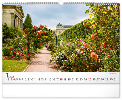 Wall calendar Gardens 2026, 48 x 33 cm