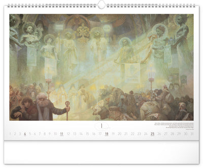 Wall calendar The Slav Epic – Alphonse Mucha 2026, 48 x 33 cm