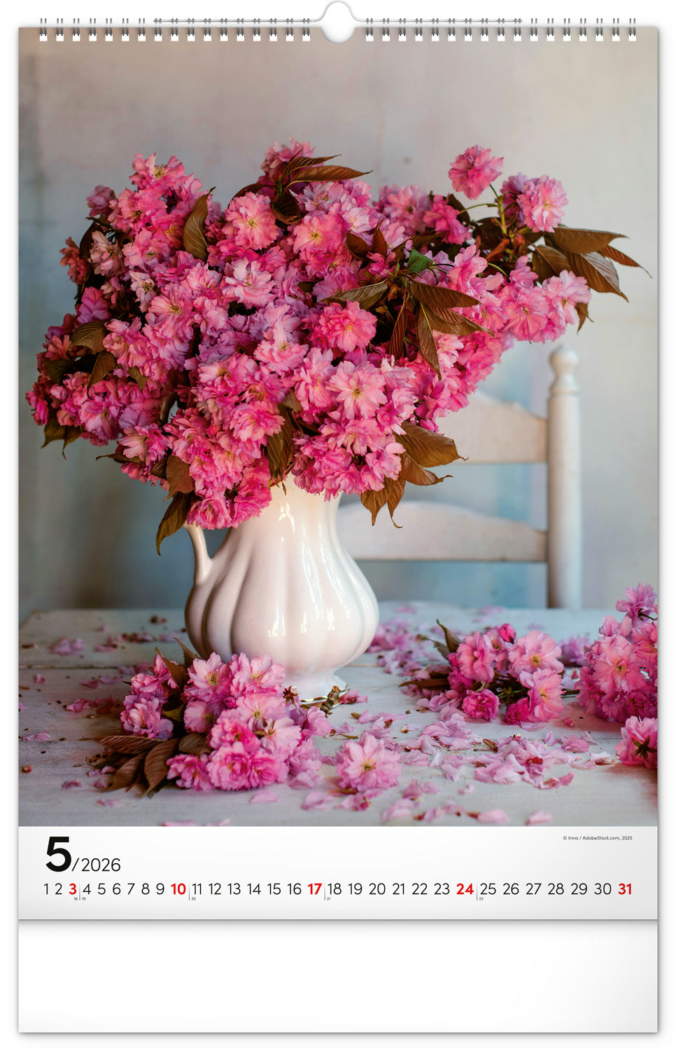 Wall calendar Bouquets 2026, 33 x 46 cm