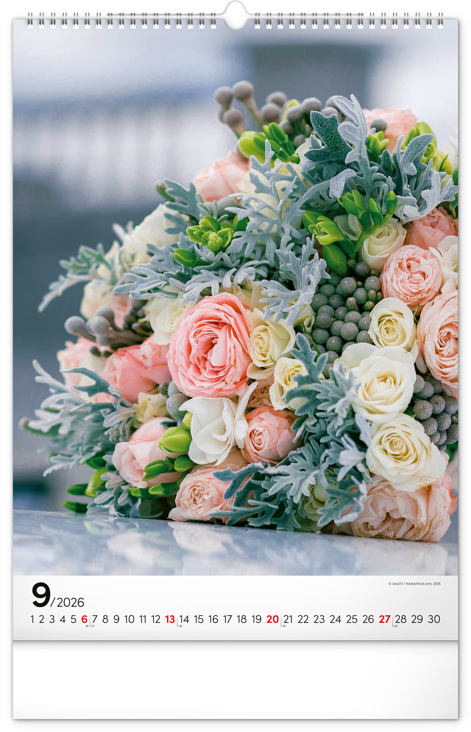 Wall calendar Bouquets 2026, 33 x 46 cm