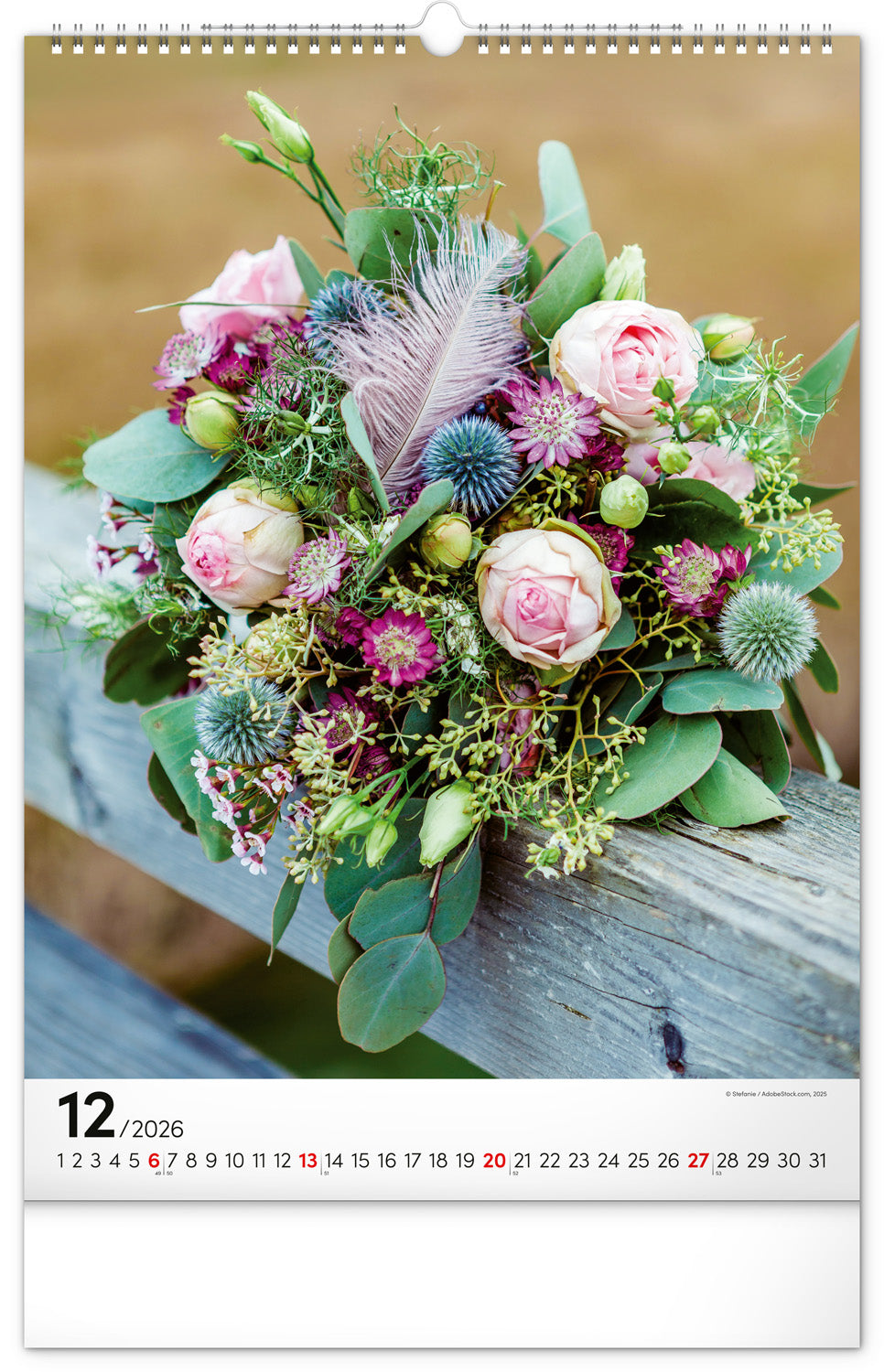 Wall calendar Bouquets 2026, 33 x 46 cm