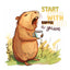 Grid calendar Cheeky Capybaras 2026, 30 x 30 cm