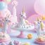 Grid calendar Happy Unicorns 2026, 30 x 30 cm