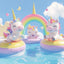 Grid calendar Happy Unicorns 2026, 30 x 30 cm