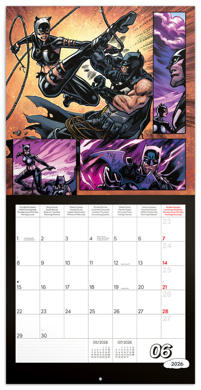 Grid calendar Batman Comics 2026, 30 x 30 cm