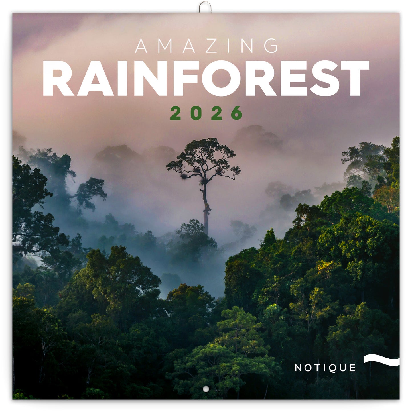 Grid calendar Amazing Rainforest 2026, 30 x 30 cm