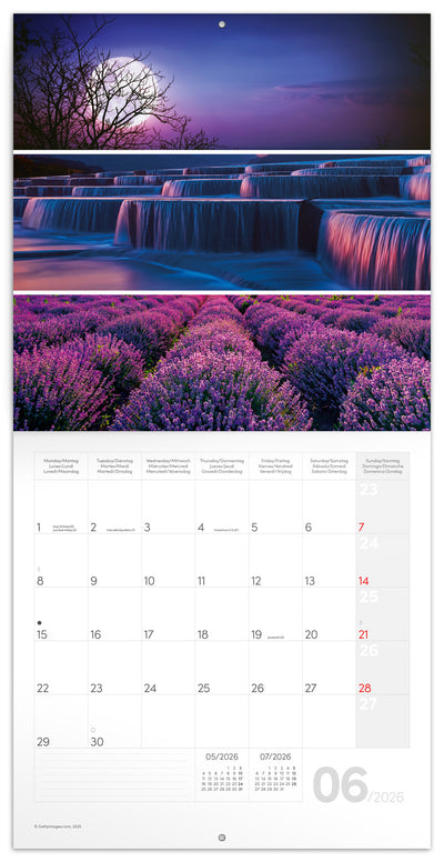Grid calendar Palette 2026, 30 x 30 cm