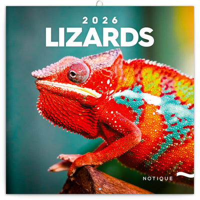 Grid calendar Lizards 2026, 30 x 30 cm