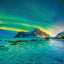 Grid calendar Aurora Borealis 2026, 30 x 30 cm