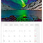 Grid calendar Aurora Borealis 2026, 30 x 30 cm