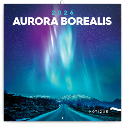 Grid calendar Aurora Borealis 2026, 30 x 30 cm